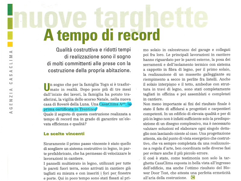 Casa Cima articolo 1